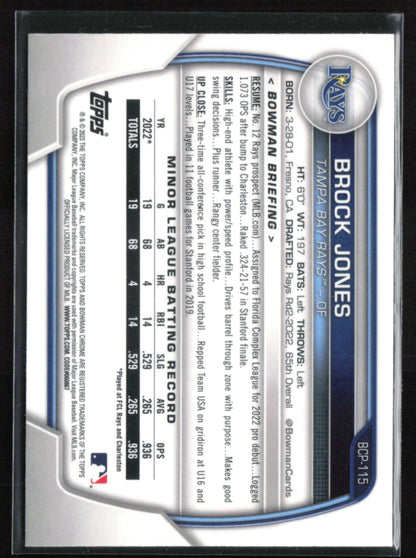 Brock Jones 1st Bowman Mojo