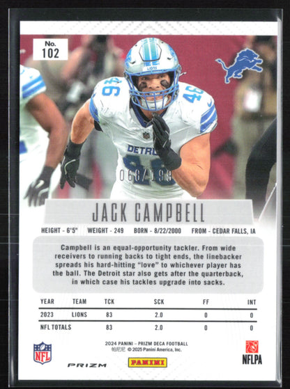 Jack Campbell Red /199 Prizm Deca