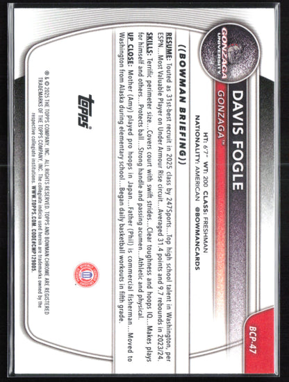 Davis Fogle 1st Bowman Reptilian