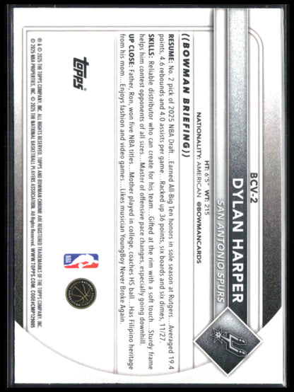 Dylan Harper RC 2025 Bowman Chrome