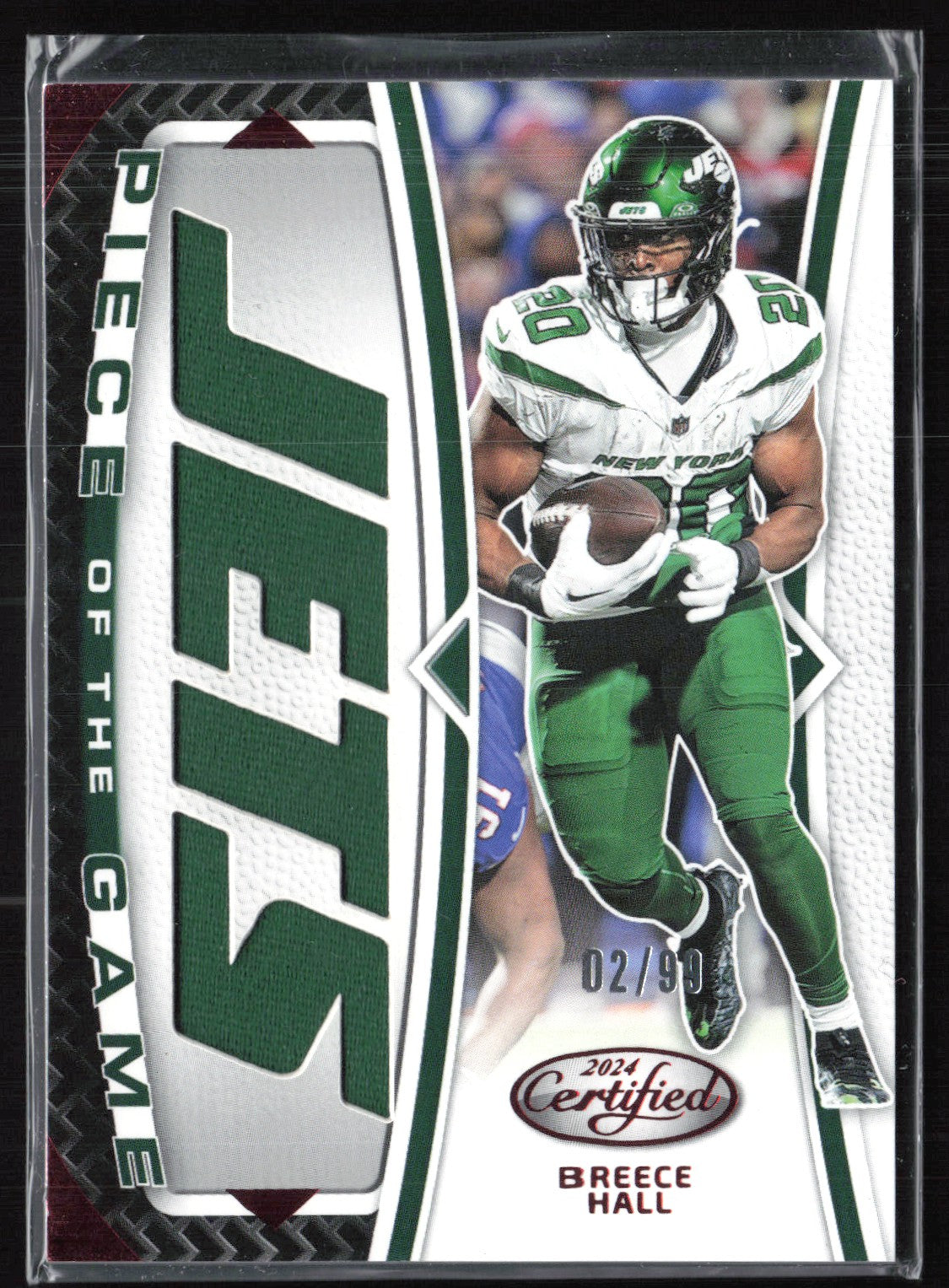Breece Hall /99 Piece of the Game Relic
