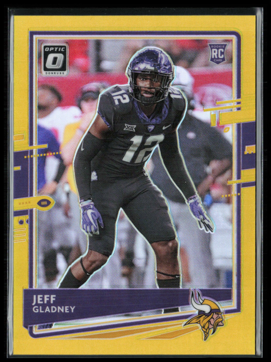 Jeff Gladney RC Gold 05/10 2020 Donruss Optic