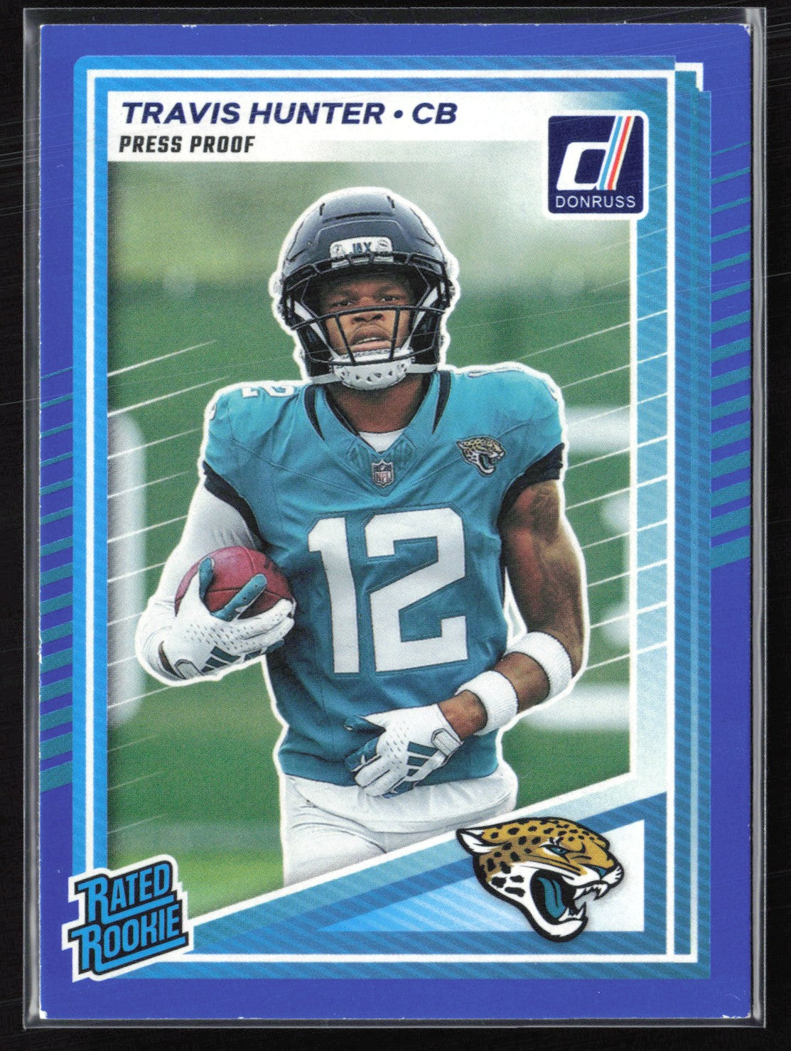 Travis Hunter RC Blue Press Proof