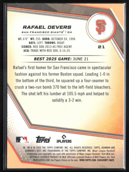 Rafael Devers Green Mini DIamond /99