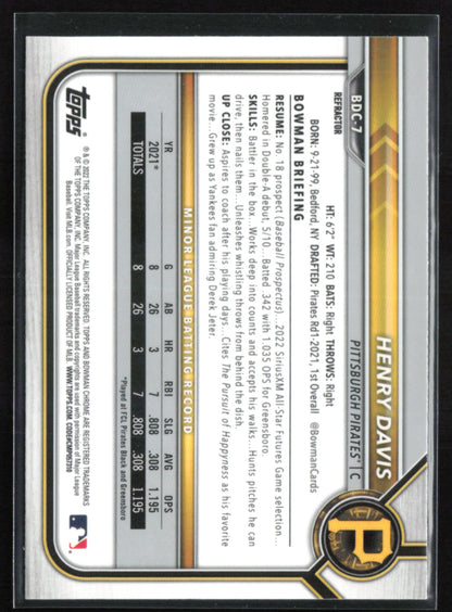 Henry Davis Prospects Refractor