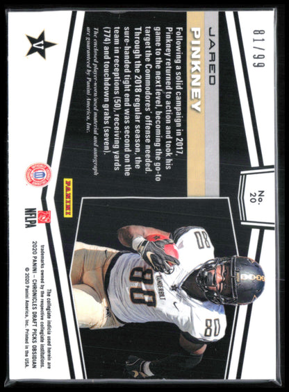 Jared Pinkney RC Relic Auto /99 2020 Draft Picks