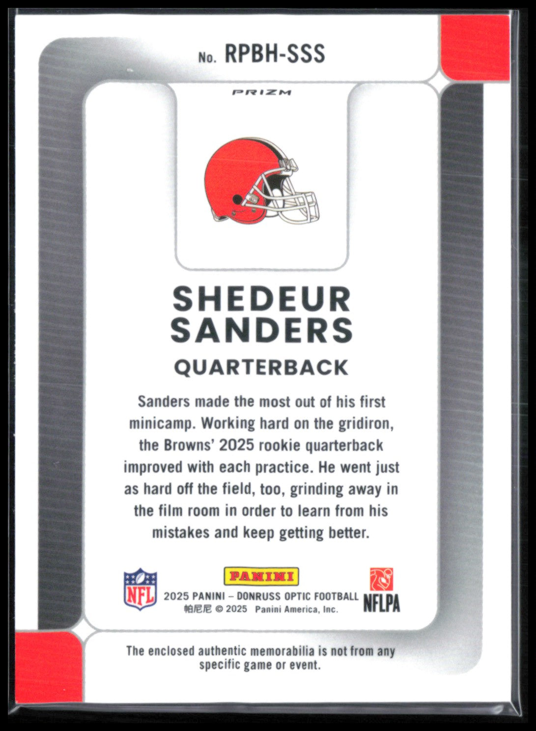 Shedeur Sanders RC Blue Hyper Mem