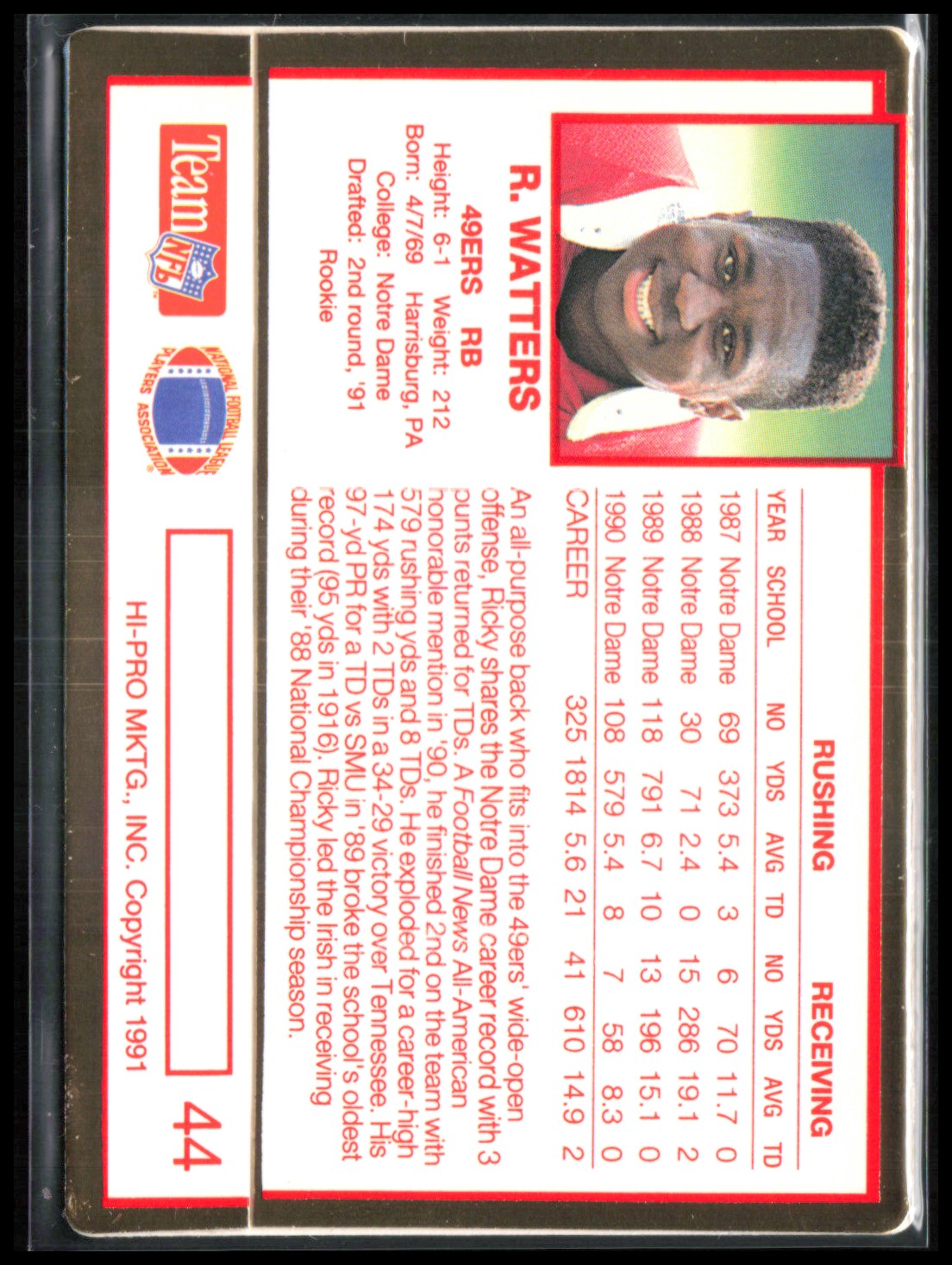 Ricky Watters Action Packed