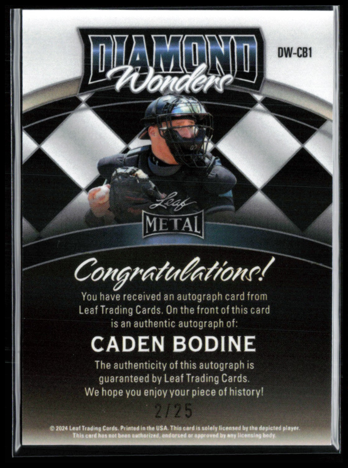 Caden Bodine Auto /25