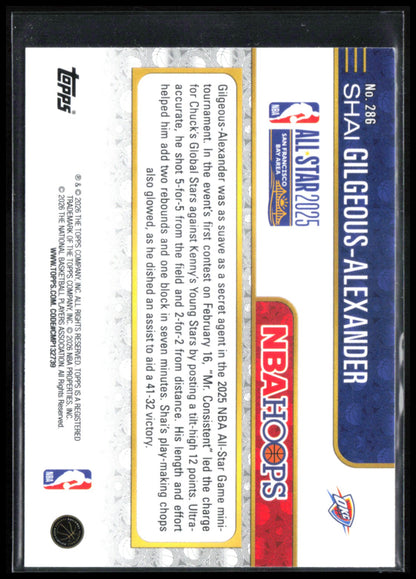 Shai Gilgeous-Alexander 2025 Topps NBA Hoops