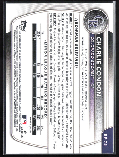 Charlie Condon 1st Bowman