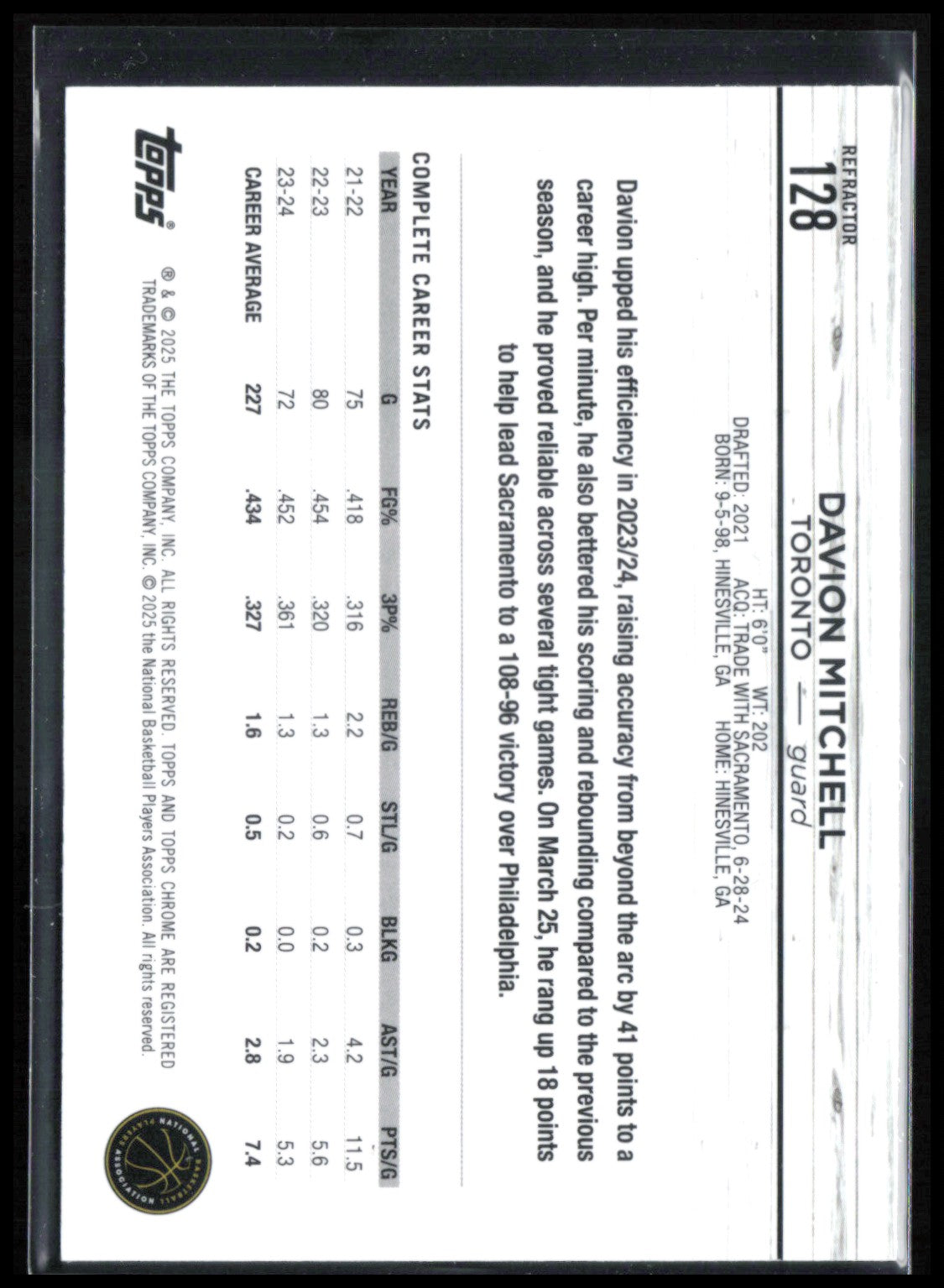 Davion Mitchell Refractor