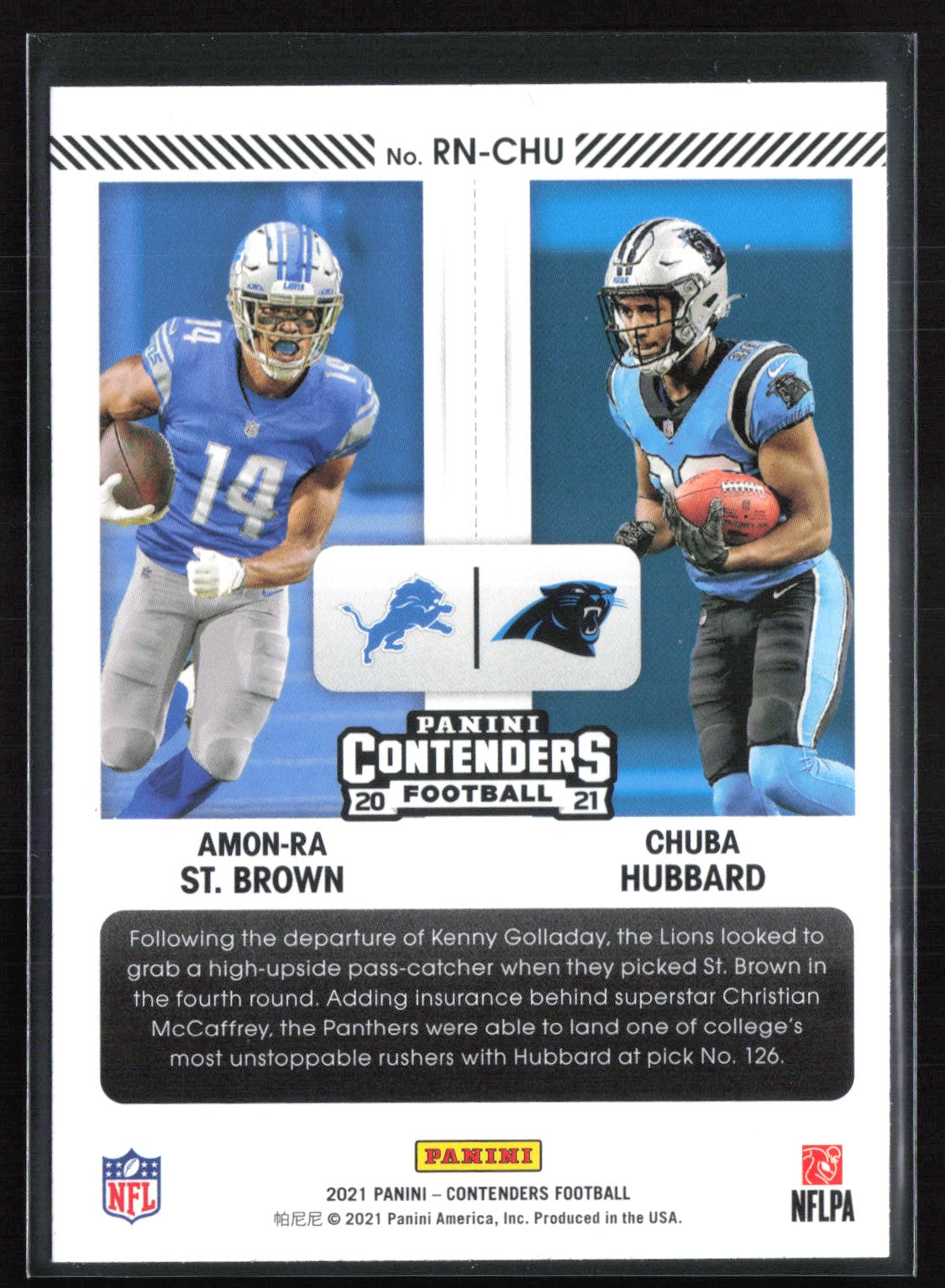 Chuba Hubbard/Amon-Ra St. Brown RC