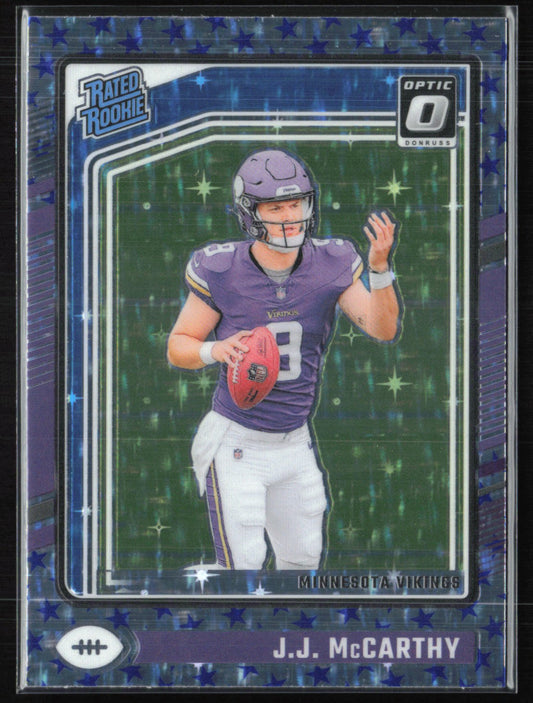 J.J. McCarthy RC Stars Holo 2024 Optic Rated Rookie