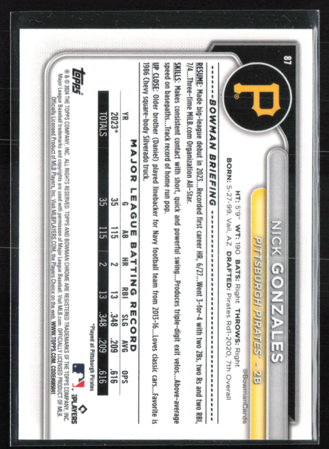 Nick Gonzales RC