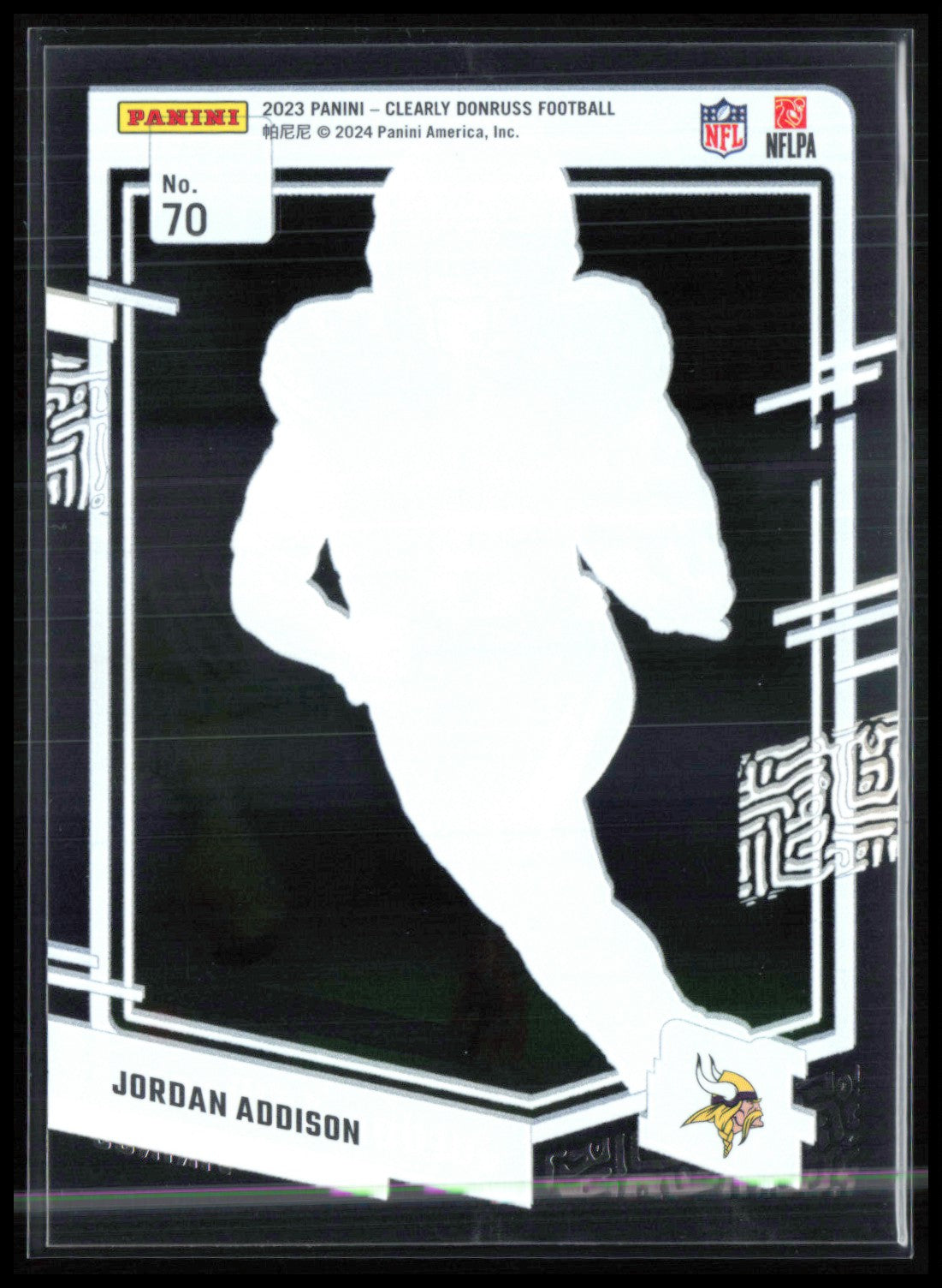 Jordan Addison RC Clearly Donruss