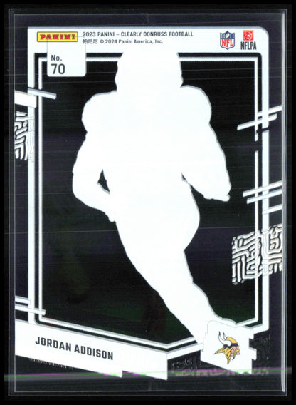 Jordan Addison RC Clearly Donruss