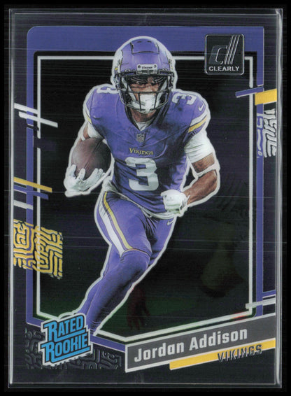 Jordan Addison RC Clearly Donruss