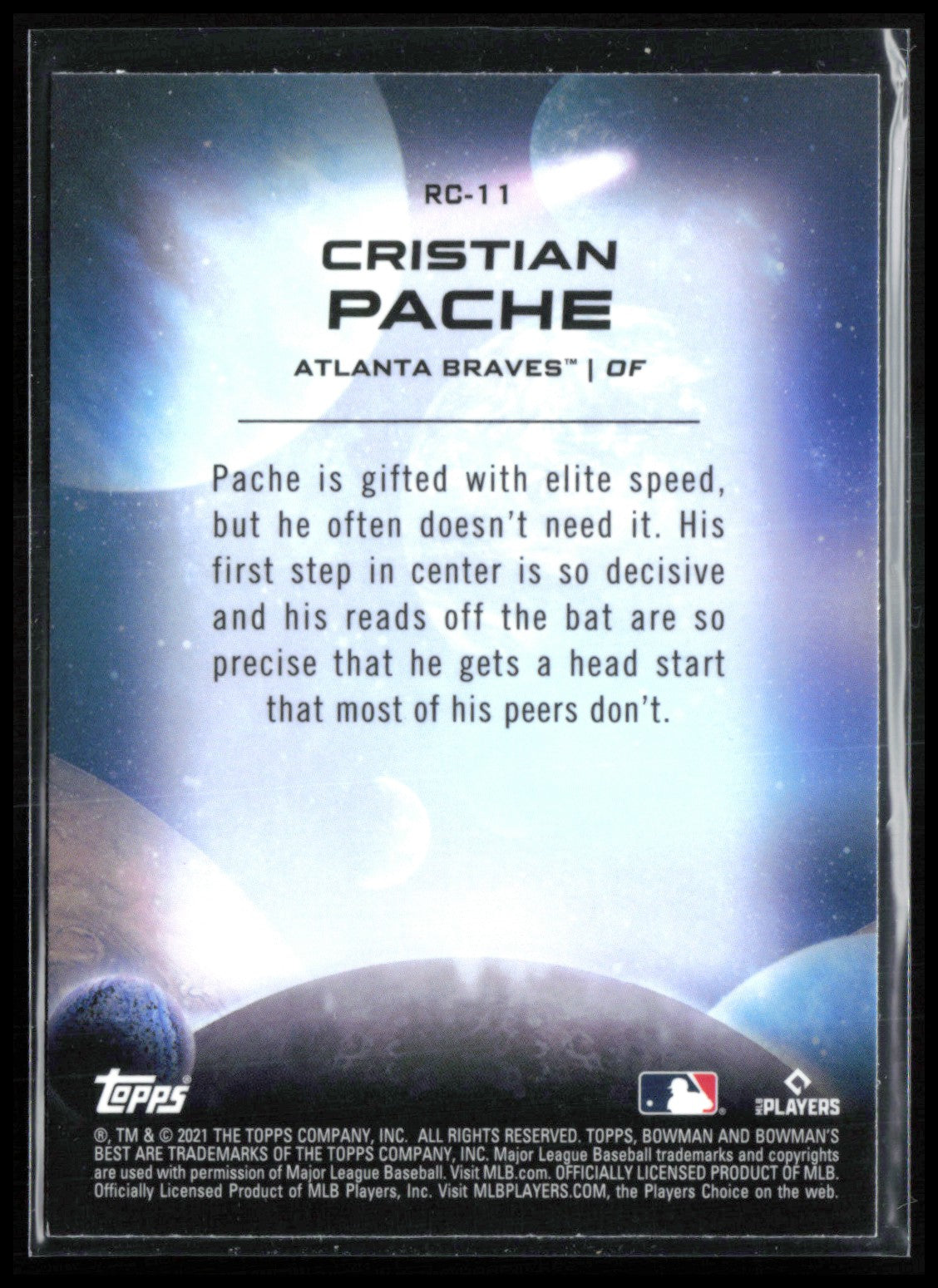 Cristian Pache RC Rookie Craftmanship