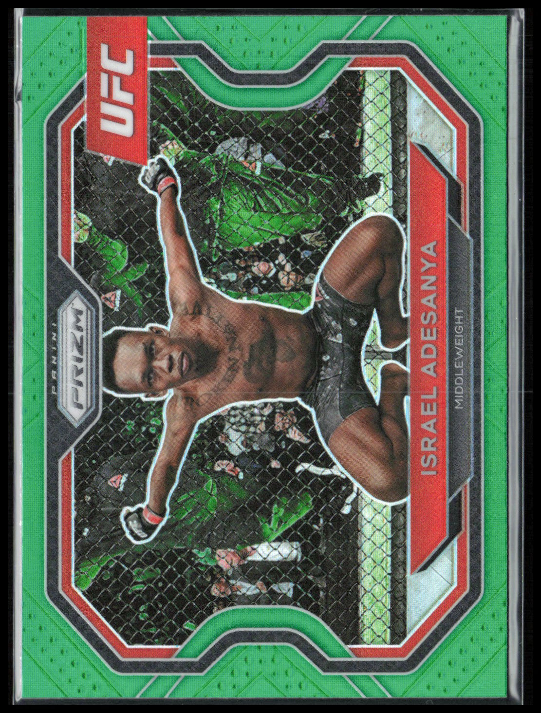 Israel Adesanya Green Prizm 2021 Prizm UFC