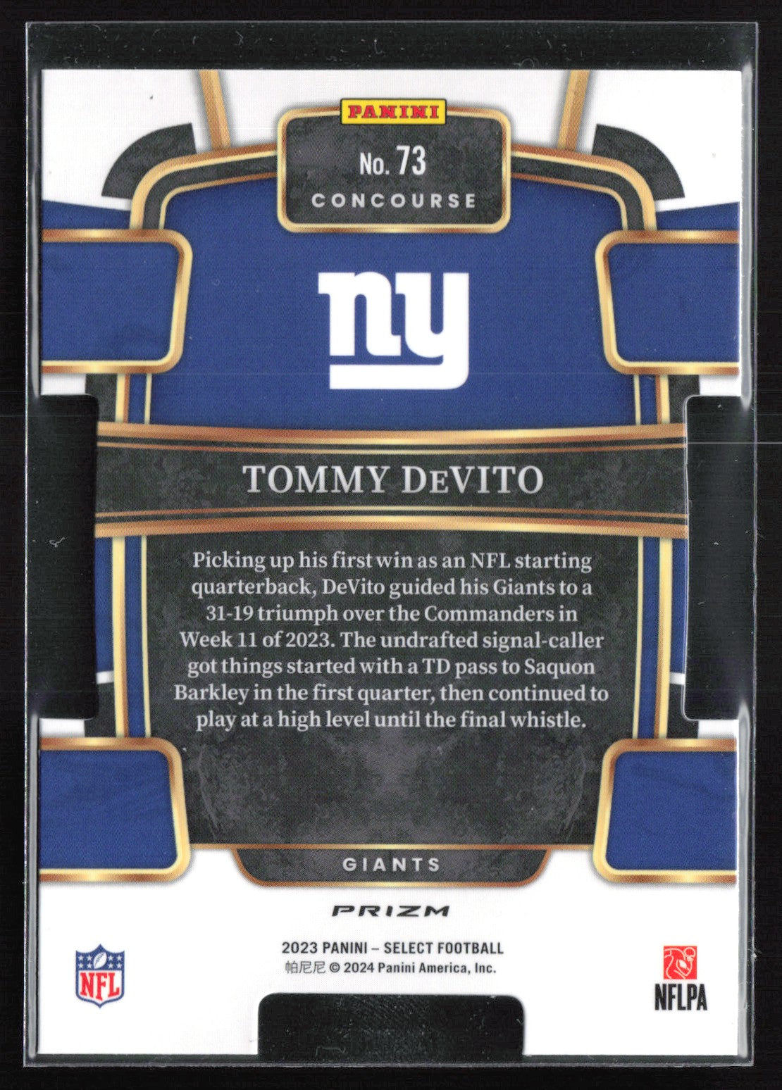 Tommy DeVito RC Red Yellow Die-Cut