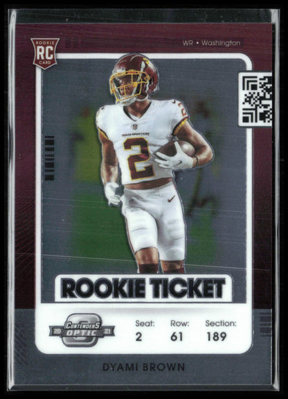 Dyami Brown RC Rookie Ticket