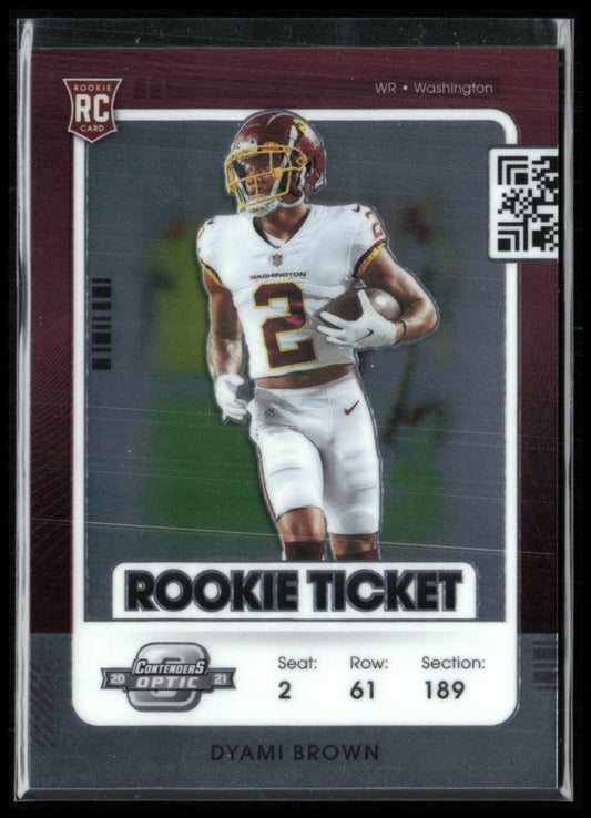 Dyami Brown RC Rookie Ticket