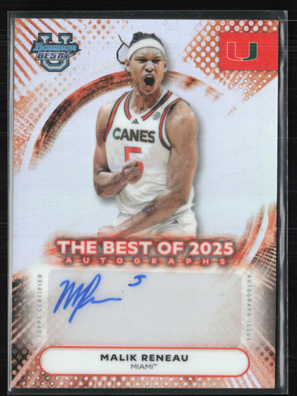 Malik Reneau Auto 2025-26 Bowman U Best