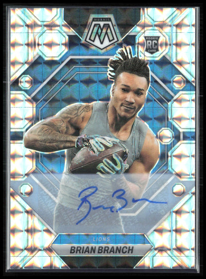 Brian Branch RC Auto 2023 Mosaic Prizm