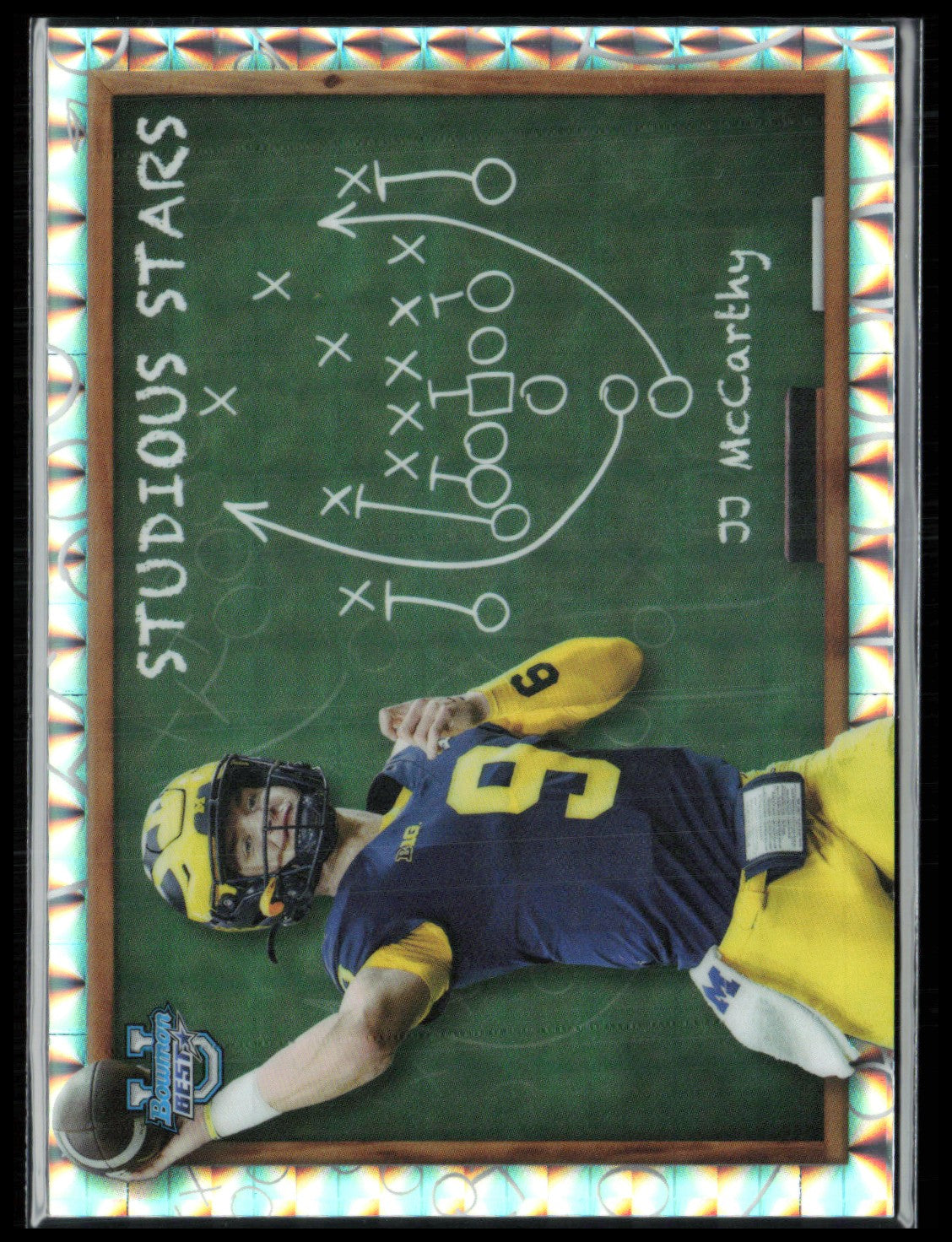 JJ McCarthy Studious Stats 2023 Bowman's Best U.