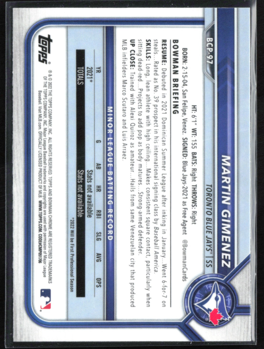Martin Gimenez 1st Bowman