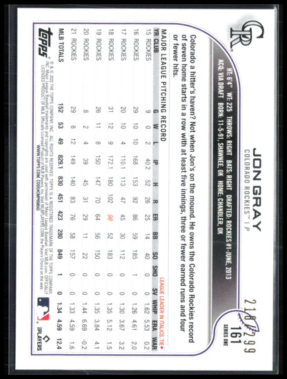 Jon Gray Crackle Foil /299