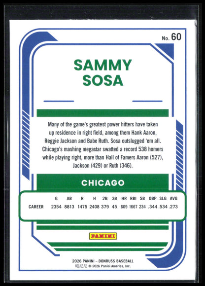 Sammy Sosa Red Blue