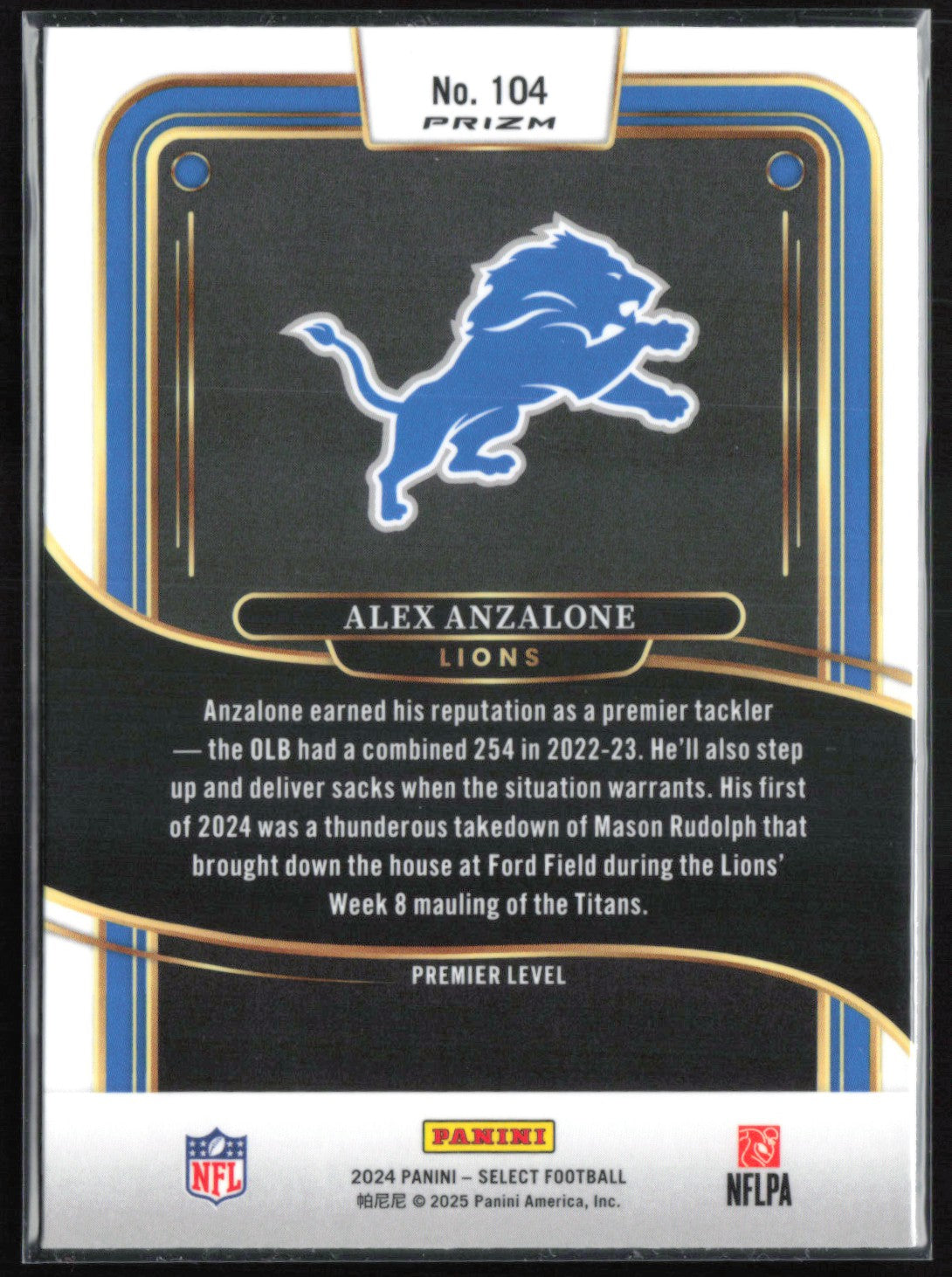 Alex Anzalone RWB Shock