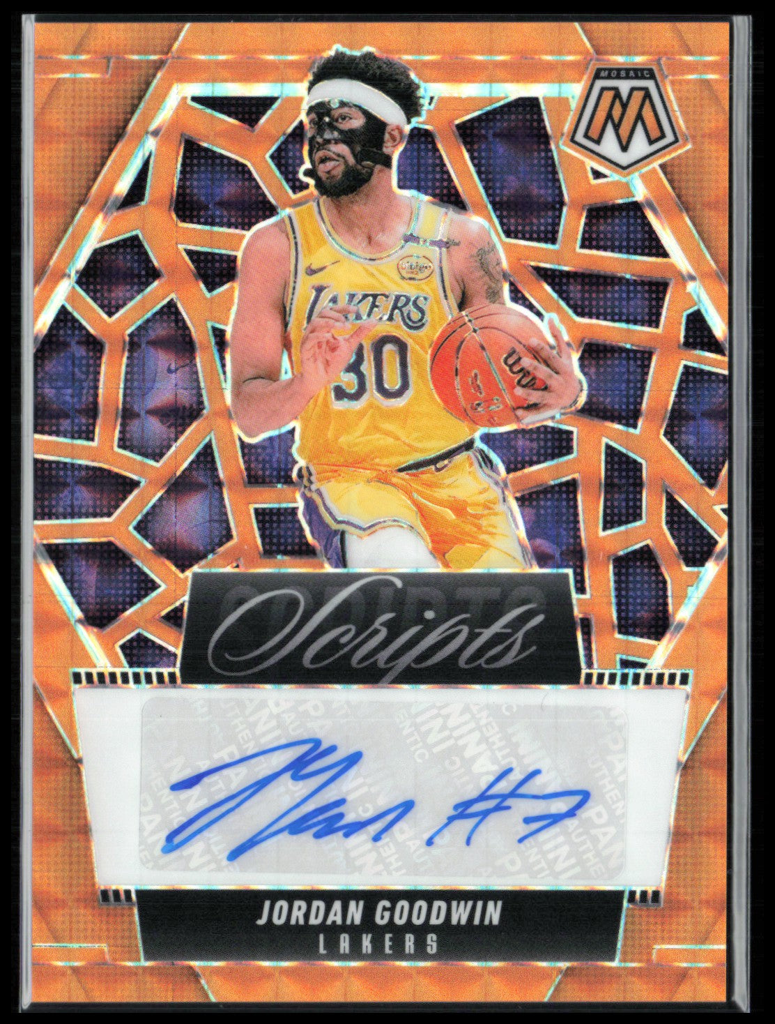 Jordan Goodwin Auto Orange /25 Scripts 2024-25 Mosaic