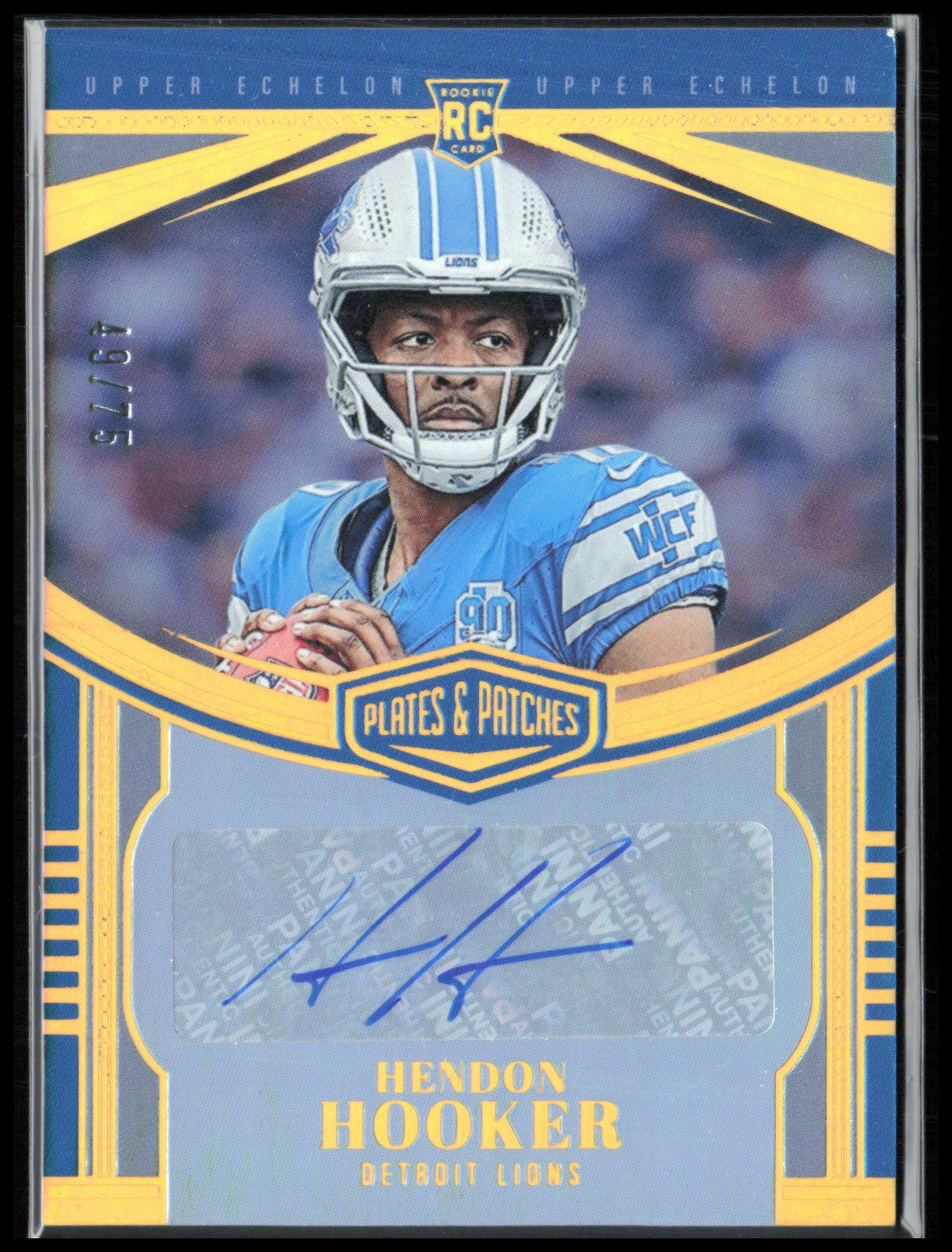 Hendon Hooker RC Auto /75 2023 Plates & Patches