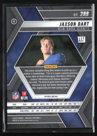 Jaxson Dart RC Mosaic Prizm 2025 Mosaic