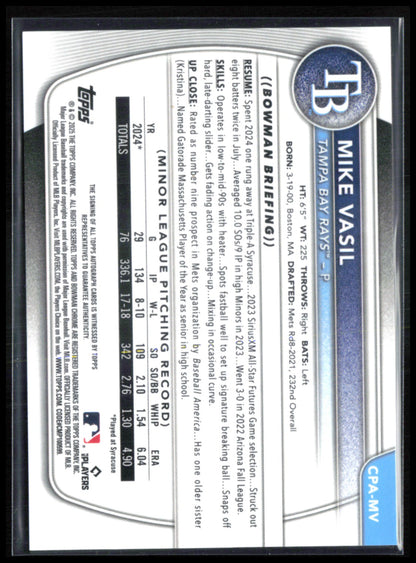 Mike Vasil 1st Bowman Auto
