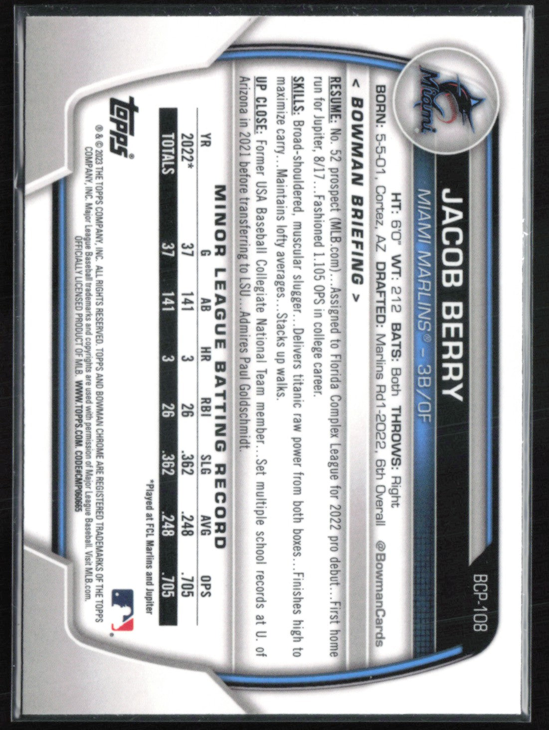 Jacob Berry 1s Bowman