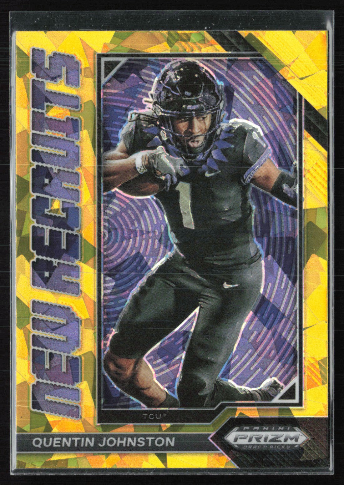 Quentin Johnston RC New Recruits Yellow Ice