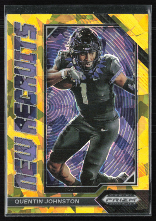 Quentin Johnston RC New Recruits Yellow Ice