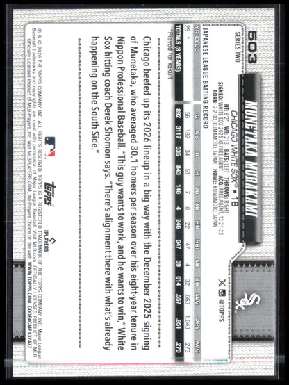 Munetaka Murakami RC 2026 Topps