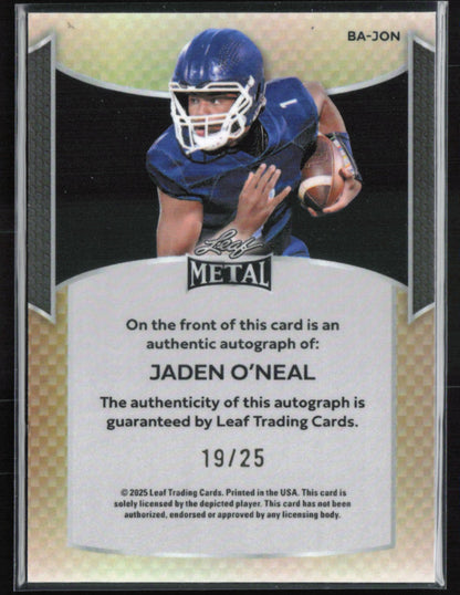 Jaden O'Neal Auto /25