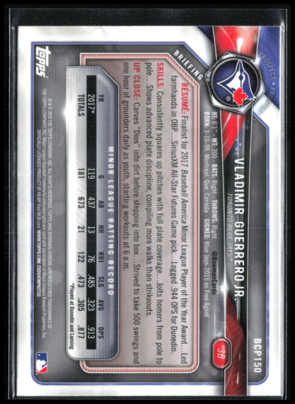Vladimir Guerrero Jr. Mojo 2018 Bowman Chrome Draft Prospects