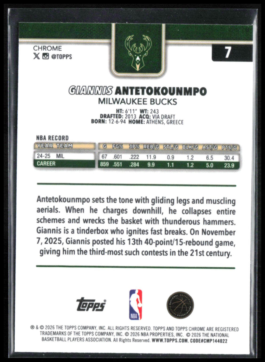 Giannis Antetokounmpo X-Fractor