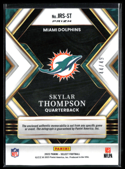 Skylar Thompson RC Jumbo Mem Auto /49 2022 Select Copper