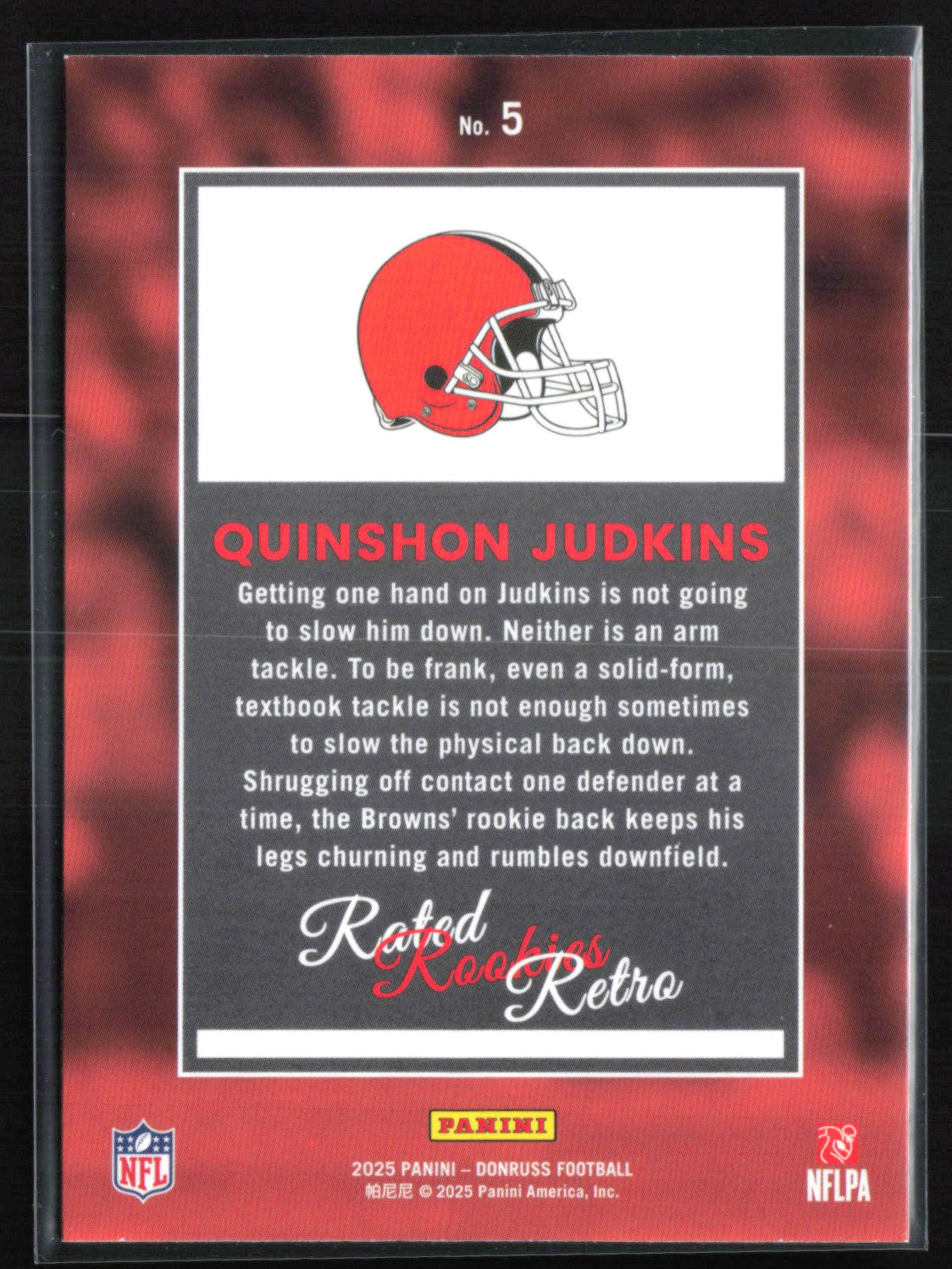 Quinshon Judkins RC Rated Rookies Retro