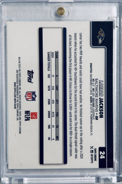 Lamar Jackson Image Variation SSP Refractor 2025 Topps Chrome