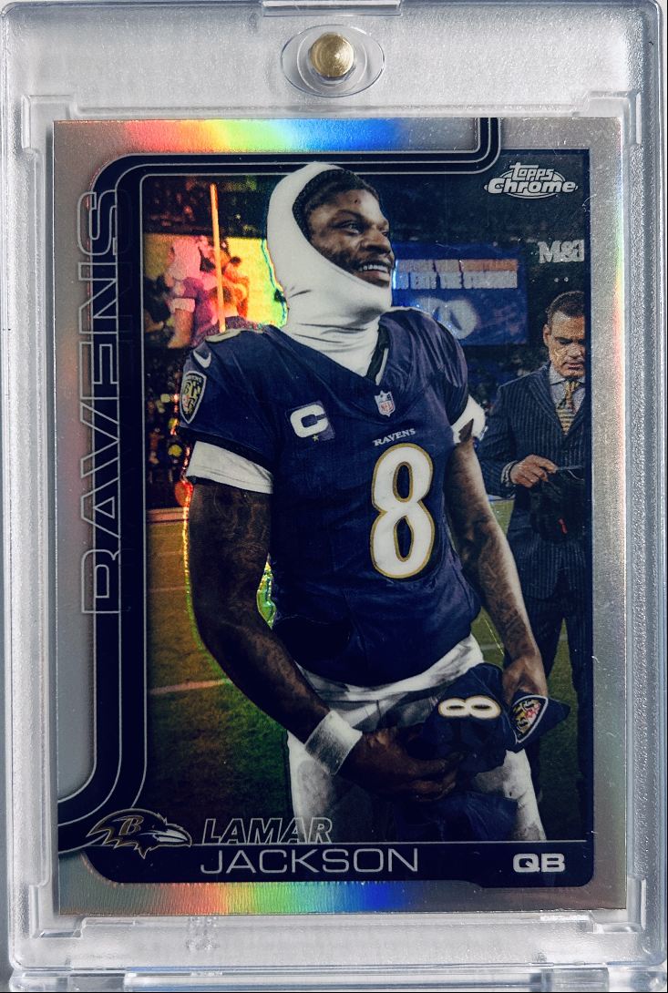 Lamar Jackson Image Variation SSP Refractor 2025 Topps Chrome