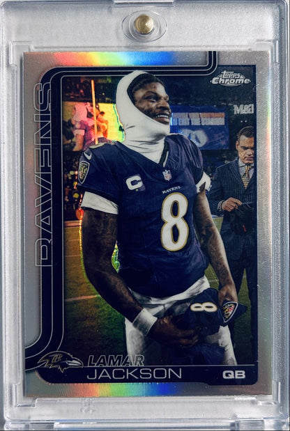 Lamar Jackson Image Variation SSP Refractor 2025 Topps Chrome
